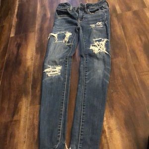 AE blue ripped jeans